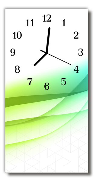 Skleněné hodiny vertikální Umělecká grafika, barevné abstrakce 30x60 cm