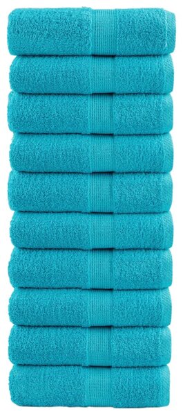 Prémiové mycí utěrky SOLUND 10 ks tyrkysové 30x30 cm 600 g/m² 137445