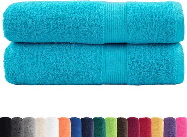 Premium ručníky SOLUND 2 ks tyrkysové 50 x 100 cm 600 g/m² 137449