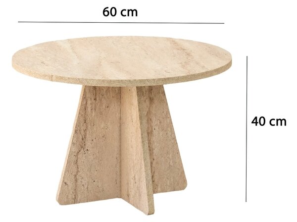 Konferenční stolek Mishi (travertin)