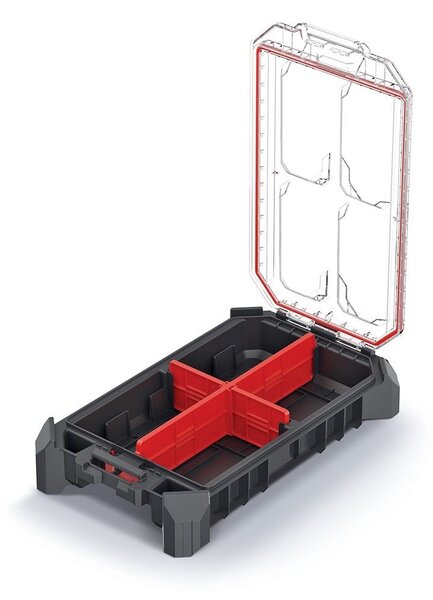 Organizér C, 36,8 cm, nízký s přihrádkami, černá
