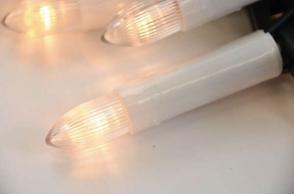 LED svíčky na vánoční stromek 50 LED, teplá bílá