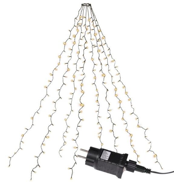LED světelný řetěz na vánoční strom 200 LED, teplá bílá