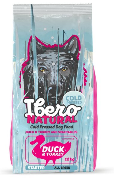 Cold Press Krmivo pro psy Dog Starter/Puppy, Duck&Turkey, 12 kg IBERO 1005913