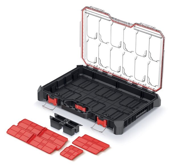 Organizér C, 54,3 cm, nízký s přihrádkami, černá