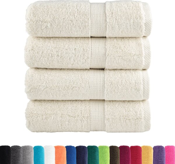 Prémiové mycí ručníky SOLUND 4 ks krémové 30x30 cm 600 g/m² 137468