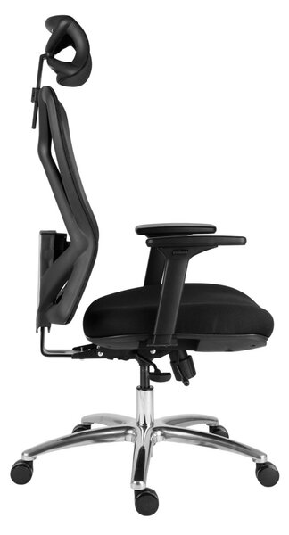 Kancelářská židle ERGODO POWERSEAT - látka, síť, černá