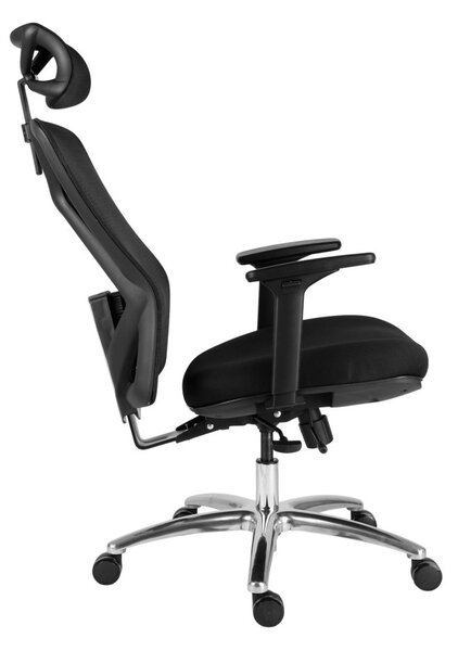 Kancelářská židle ERGODO POWERSEAT - látka, síť, černá