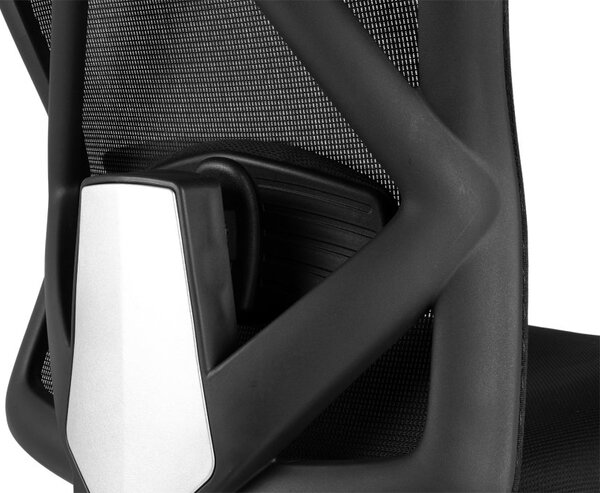 Kancelářská židle ERGODO POWERSEAT - látka, síť, černá
