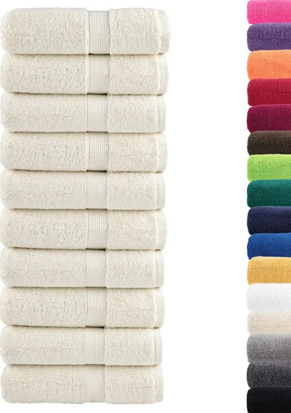 Prémiové mycí ručníky SOLUND 10 ks krémové 30x30 cm 600 g/m² 137469