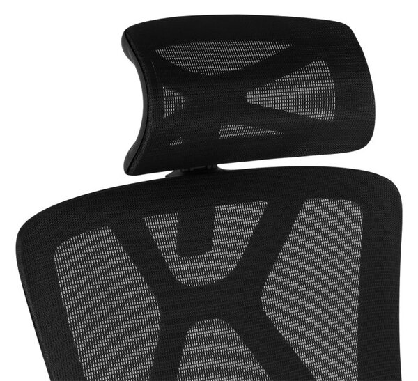 Kancelářská židle ERGODO POWERSEAT - látka, síť, černá