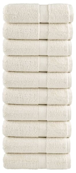 Prémiové mycí ručníky SOLUND 10 ks krémové 30x30 cm 600 g/m² 137469