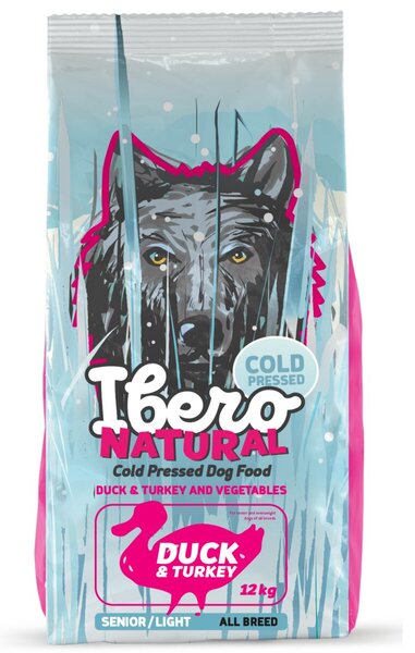 Cold Press Krmivo pro psy Dog Senior, Duck&Turkey, 12 kg IBERO 1005917