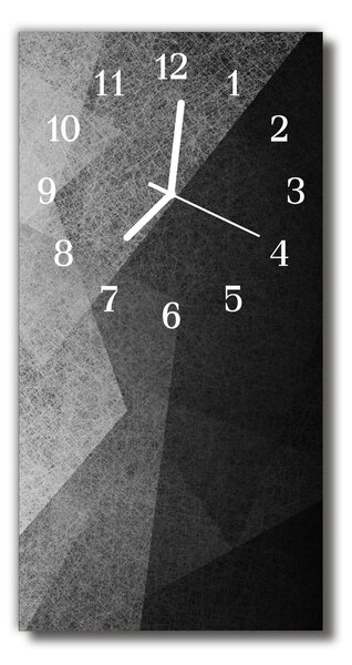 Skleněné hodiny vertikální  Kuchyně Černá grafika 30x60 cm