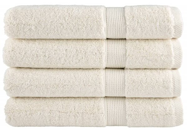 Premium ručníky SOLUND 4 ks krémové 80 x 200 cm 600 g/m² 137483