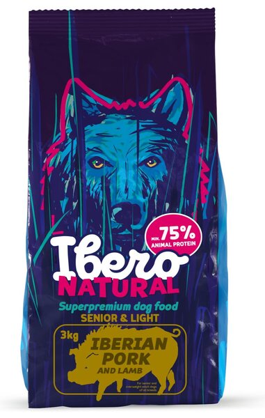 Natural Krmivo pro psy Dog Senior & Light, Pork & Lamb, 3 kg IBERO 1004908
