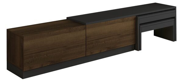 TV stolek/skříňka Nesstie (antracit + ořech)