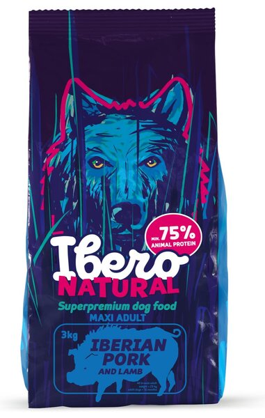 Natural Krmivo pro psy Dog Maxi Adult, Pork & Lamb, 3 kg IBERO 1004287