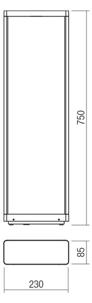 REDO 90582 WAKE venkovní stojanové svítidlo/sloupek V700mm COB LED 8W 790/545lm 3000K IP65 antracit