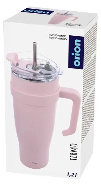 Termo Termohrnek 1,2 l, nerez/plast, růžový ORION 112283