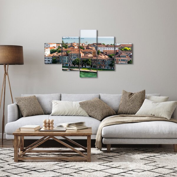 Obraz - Letecký pohled na město (125x70 cm)
