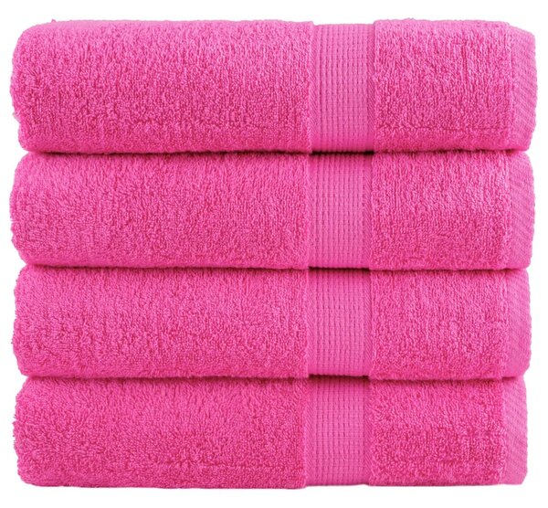 Premium ručníky SOLUND 4 ks růžové 50 x 100 cm 600 g/m² 137522