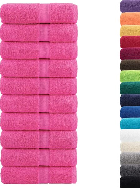 Premium ručníky SOLUND 10 ks růžové 30 x 50 cm 600 g/m² 137520