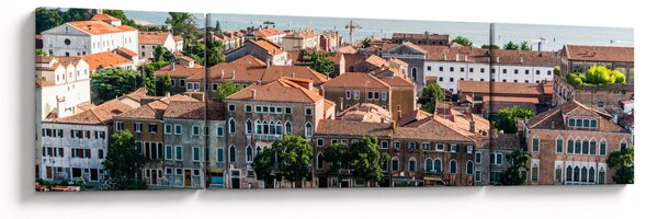 Obraz - Letecký pohled na město (170x50 cm)