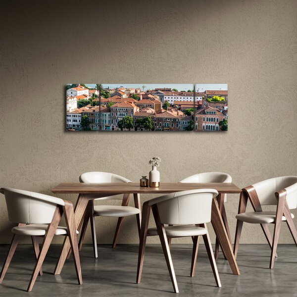 Obraz - Letecký pohled na město (170x50 cm)