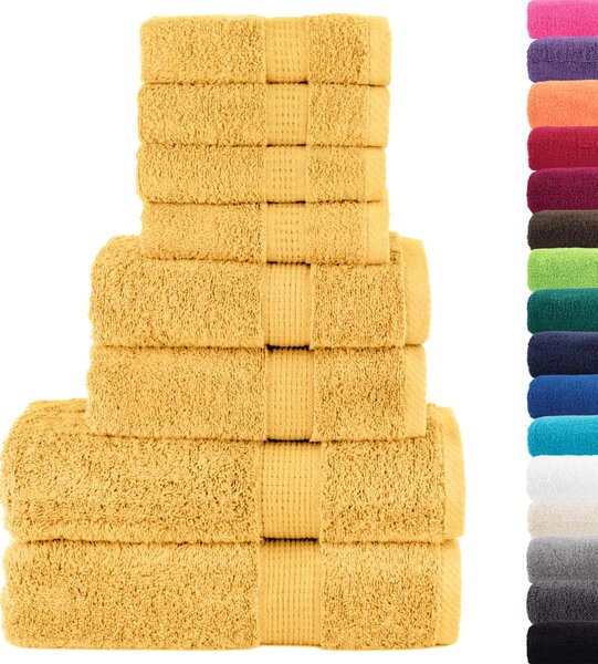 8dílná sada ručníků Premium SOLUND zlatá 600 g/m² 137542