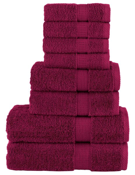 8dílná sada ručníků Premium SOLUND bordó 600 g/m² 137539