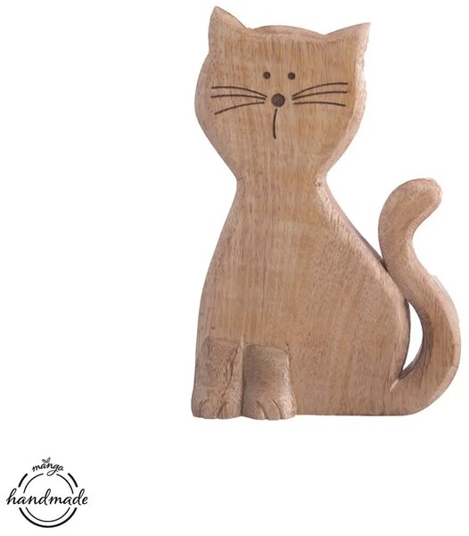Kočka Micka 30,5 cm, mangové dřevo ORION 351858