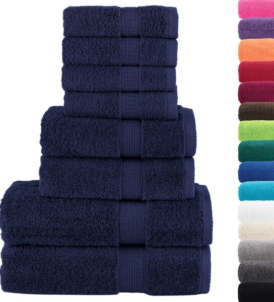 8dílná sada ručníků Premium SOLUND navy modrá 600 g/m² 137541