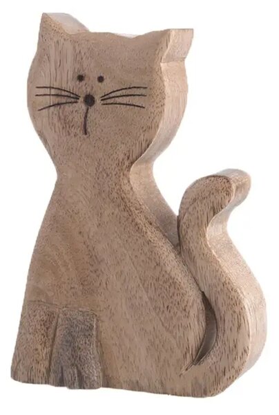 Kočka Micka 15 cm, mangové dřevo ORION 351857