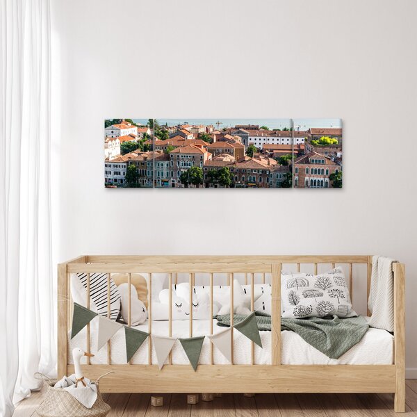 Obraz - Letecký pohled na město (170x50 cm)