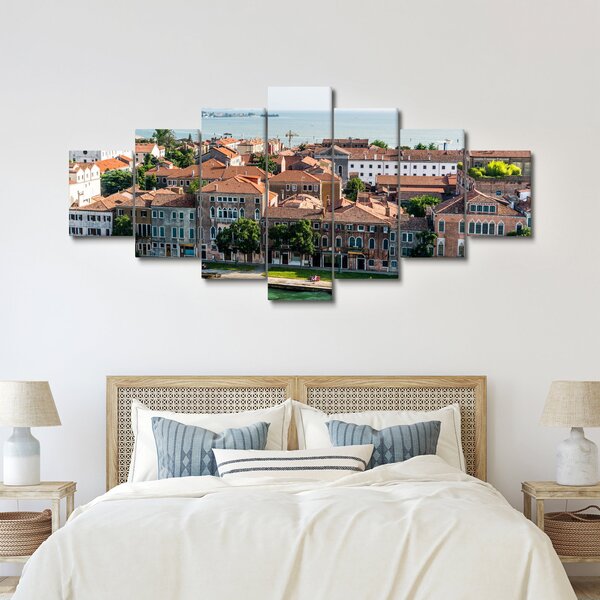 Obraz - Letecký pohled na město (210x100 cm)