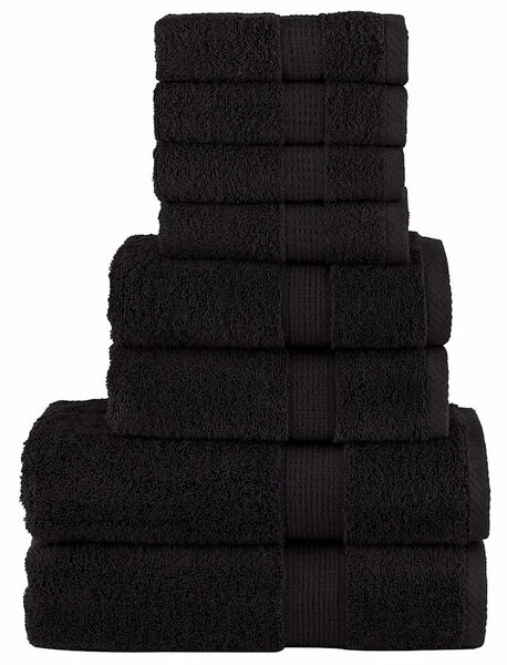 8dílná sada ručníků Premium SOLUND černá 600 g/m² 137548
