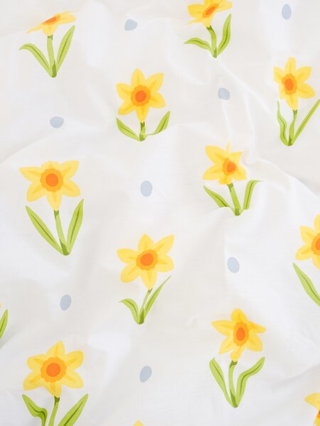 MK Lůžkoviny Bavlněný povlak na polštář Renforcé 40 x 40 cm - Narcis bíložluté