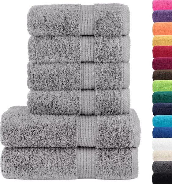 6dílná sada ručníků Premium SOLUND šedá 600 g/m² 137560