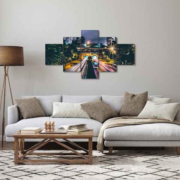Obraz nočního města (125x70 cm)
