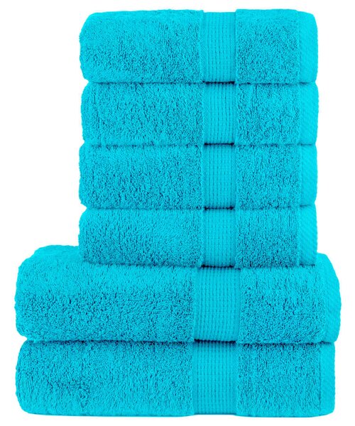 6dílná sada ručníků Premium SOLUND tyrkysová 600 g/m² 137566