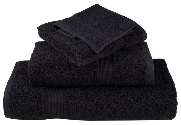 6dílná sada ručníků Premium SOLUND černá 600 g/m² 137565