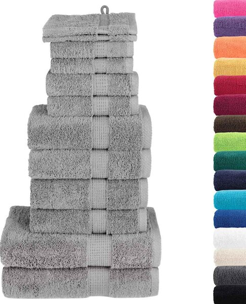 12dílná sada ručníků Premium SOLUND šedá 600 g/m² 137577