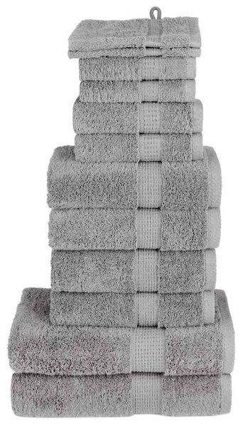 12dílná sada ručníků Premium SOLUND šedá 600 g/m² 137577