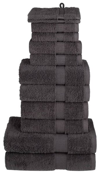 12dílná sada ručníků Premium SOLUND antracitová 600 g/m² 137571