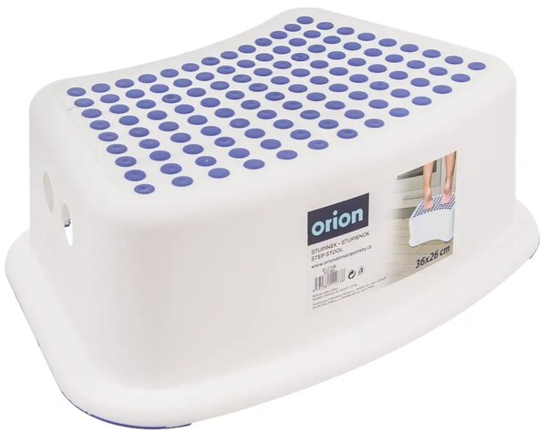 Stolička s protiskluzovým povrchem, plastová, bílá ORION 812106