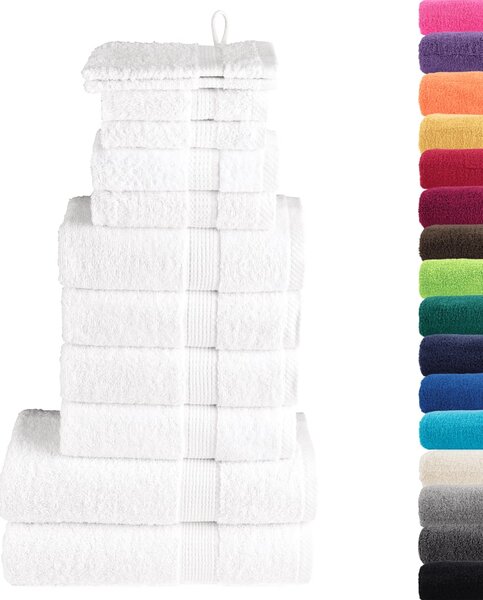 12dílná sada ručníků Premium SOLUND bílá 600 g/m² 137570