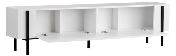 TV stolek/skříňka Netus (bílá + černá). Akce -12%