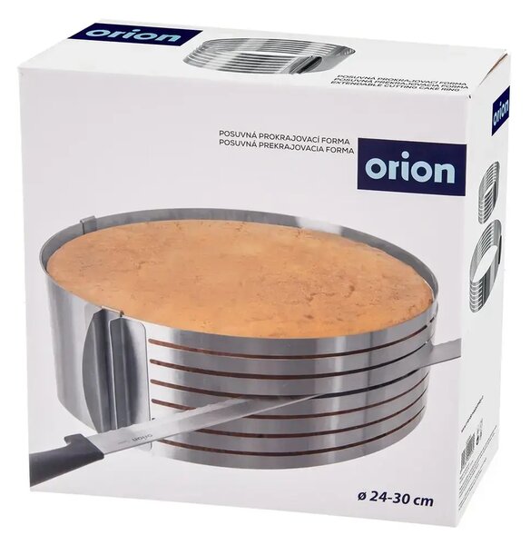 Prokrajovací forma Ø 24/30 cm, nerezová ocel, posuvná ORION 120039