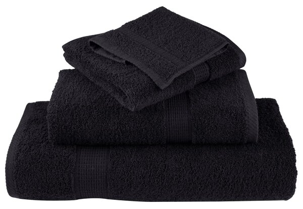 12dílná sada ručníků Premium SOLUND černá 600 g/m² 137582